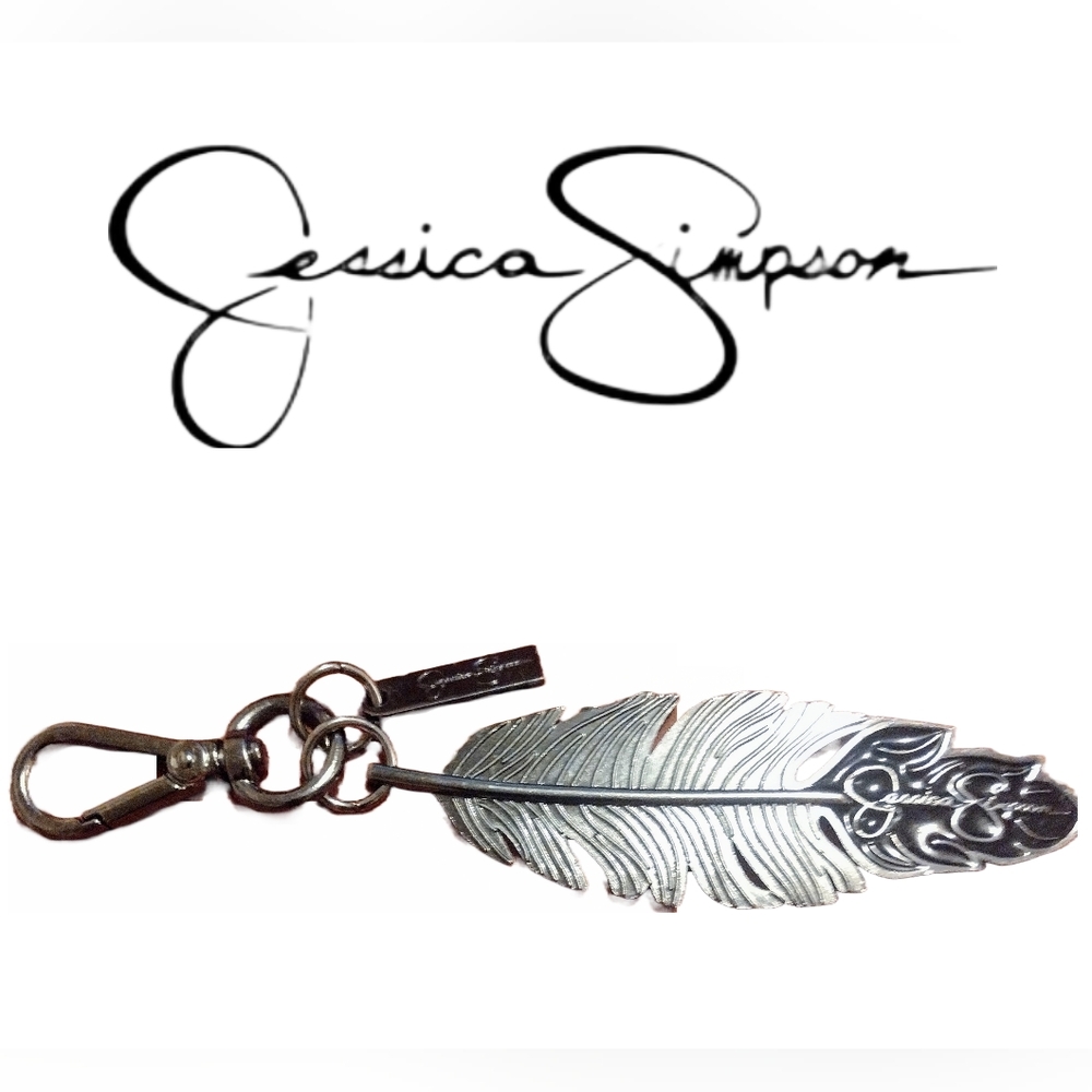 Jessica Simpson Feather Purse Charm 6 Inch Length